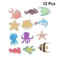 12PCS Sticker Marine Organism Cartoon Self-adhesive Colorful Anti-Slip Decals Sticker for Bathroom Bath Tub