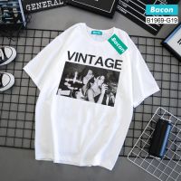 เสื้อยืดโอเวอร์ไซส์ ลาย VINTAGE