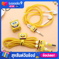 มาใหม่ ชุดพันป้องกัน สายหูฟัง สายชาร์จ สำหรับตระกูล for iPhone ลายการ์ตูน น่ารักๆ ยาว1.4 M 3 in 1 สายหูฟัง สายชาร์จ สายหางหนู สติ๊กแปะ อะแดปเตอ