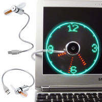 Hand Mini USB Fan Portable Gadgets Flexible Gooseneck LED Clock Cool For Laptop PC Notebook Real Time Display Durable Adjustable