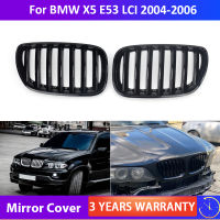 สำหรับ BMW X5 E53 LCI 2004 2005 2006 1คู่ M สีสีดำเงารถด้านหน้ากันชนไตย่างลูกกรงรถอุปกรณ์เสริม