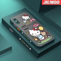 เคส JIUMOO สำหรับ Xiaomi Redmi Note 5 Note 5 Pro Note 5A สำคัญลายการ์ตูน Hello Kitty บางขอบสี่เหลี่ยมด้านข้างกันกระแทกดีไซน์ใหม่มีน้ำค้างแข็งโปร่งใสแข็งเคสมือถือปลอกซิลิโคนคลุมทั้งหมดกล้องป้องกันการกระแทก