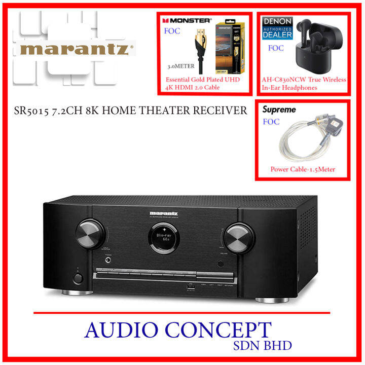 Marantz SR5015 7.2Channel Home Theater Receiver With Dolby Atmos®, Wi