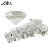 Crystal Clear Paperweight Faceted Cut Glass Giant Diamond Jewelry Decor Craft Cups  Mugs Saucers