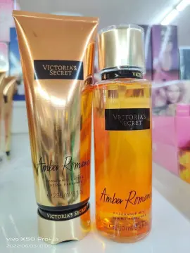 Victoria's Secret Amber Romance Fragrance Mist and Lotion Set of 2 