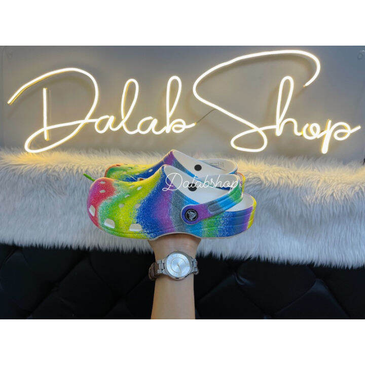 Classic Spray Dye Clog White Lazada PH