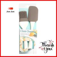 ชุดไม้พาย+แปรง COOK CHARMY 2 ชิ้น ด้ามขาวSPATULA AND BRUSH COOK CHARMY WHITE 2PCS **ราคาดีที่สุด**