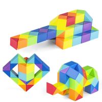 24 and 36 48 60 72 Segments Magic Rule Snake multi-color 3d puzzle Cube Twist Transformable Kid Puzzl