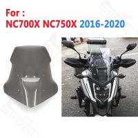 อุปกรณ์เสริมสำหรับมอเตอร์ไซค์ฮอนด้า NC700X NC750X NC 750 700X2016-2020กระจกบังลมกระจกรถยนต์กันลมสีดำ