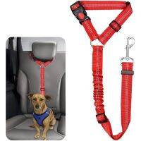 【LZ】 Dog Car Seat Belt Dog Tether for Vehicle Pet Safety Leads Elastic Bungee Backseat Leash for Dog Harness Collar Travel Daily Use