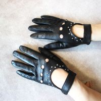 Summer Leather Driving Driver Full Finger Gloves Women Unlined Thin Fashion Spring and Autumn Motorcycle Riding Sheepskin Gloves