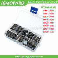 66ชิ้นล็อต DIP IC Sockets อะแดปเตอร์บัดกรีประเภทซ็อกเก็ตชุด6 8 14 16 18 20 28 Pins ใหม่