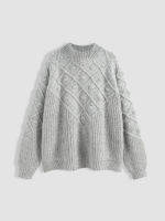 Cider Solid Cable Knit Sweater