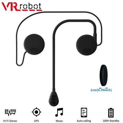 VR Robot Moto หูฟังติดหมวกกันน็อคบลูทูธ5.0หูฟังไร้สายบางเฉียบสำหรับมอเตอร์ไซค์หูฟังโทรศัพท์แฮนด์ฟรีเล่นเพลง