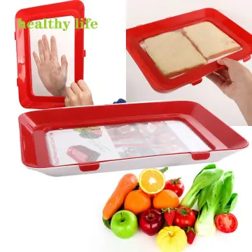 Food Preservation Tray Stackable Food Fresh Tray Magic Elastic Fresh Tray  Reusable Food Storage Container Keeping Fresh Spacer 