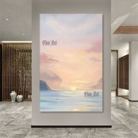 No Framed Beautiful Sunset Over The Sea Natural Landscape Painting High Quality Ho Decoration Wall Art Modern Picture