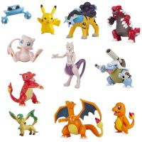 3-13Cm New Pokemon Cartoons Movie Anime Figure Pikachu Bulbasaur Vulpix Eevee Abra Collection Action Figure Model Toys Kidsgifts