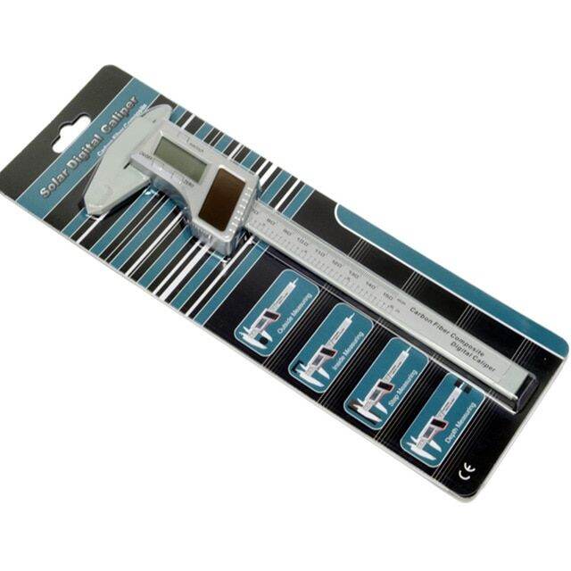 0150mm Stainless Steel 6 Inch Pachymeter Solar Power Digital Vernier Calipers Energy Digital