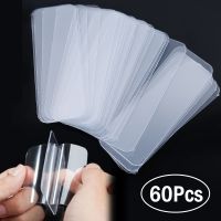 ♚◑℗ 10-60Pcs 2x5cm Double Sided Stickers Tape Nano PVC Tape Washable Waterproof Wall Sticker Traceless Adhesive Transparent Tape