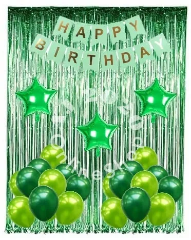 Birthday Set #89026 Green Theme Decoration | Lazada PH