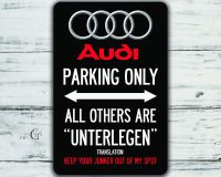 Car Audi Parking Only Metal Sign Sign Wall Art Decor for Pub Bar Garage Decoration Tin Sign Wall Art Wall Decor