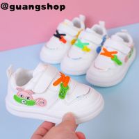 guangshop การ์ตูนกระต่ายเด็กทารก &amp; Boys Prewalker Casual กีฬารองเท้า Velcro Soft Sole สบาย Anti-Slippery รองเท้าผ้าใบเด็ก0-8ปี T22N09CC-70