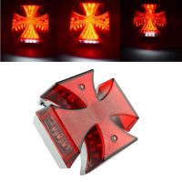 Universal Motorcycle Bike Cross LED Rear Tail Brake License Plate Light Lamp For Dirt Bike Taillight Rear Lamp Braking Light