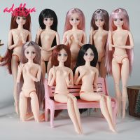 Adollya ตุ๊กตาผมยาว 1/6 Body ตุ๊กตาเปลือย 30 ซม.20 ข้อต่อที่สามารถเคลื่อนย้ายสีขาวแฟชั่นสวย Naked ตุ๊กตาหญิงของเล่นเด็กของขวัญ