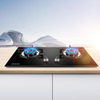 แก้วสก์ท็อปในตัวเตาแก๊สเตาคู่ครัว Cooktop หม้อหุงก๊าซธรรมชาติเตาก๊าซเหลวประหยัดพลังงานเครื่องใช้ในบ้าน