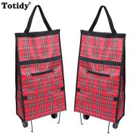 【LZ】♀●▦  Portable Folding Reusable Shopping Bags Small Pull Cart Buy Shopping Trolley Bag With Wheels Fruit Vegetables Bag Food Organizer