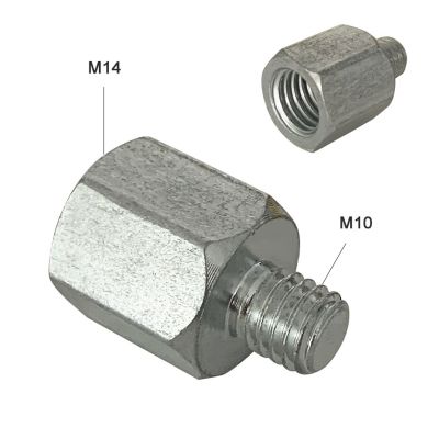 แท่งเชื่อมต่อดอกสว่านอะแดปเตอร์เกลียวที่ M14กับ M10อุปกรณ์แปลงหัวเจาะตัวแปลงอินเทอร์เฟซลูกหมู