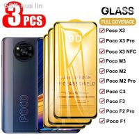 ได้♙9d 3 Pçs Vidro Temperado Para Xiaomi Poco X3 M3 M4 C40 F2 X4 Pro Nfc 4G 5G Protetor De Tela Clara F4 Gt F1 F3