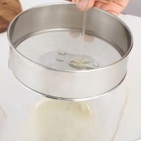 304 Stainless Steel Ultra-fine 60 Mesh Filter Kitchen Mesh Flour Sifter Flour Sieve Sifters Shakers Mesh Baking Tools Colanders Food Strainers