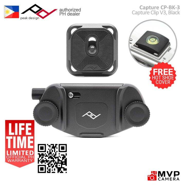 OFFICIAL PH Peak Design CAPTURE Camera Clip V3 with Plate BLACK and Silver MVP CAMERA Lazada PH