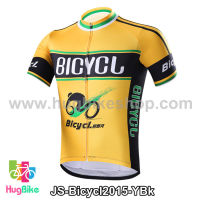 เสื้อจักรยานแขนสั้นทีม Bicycl 2015 สีเหลืองดำ