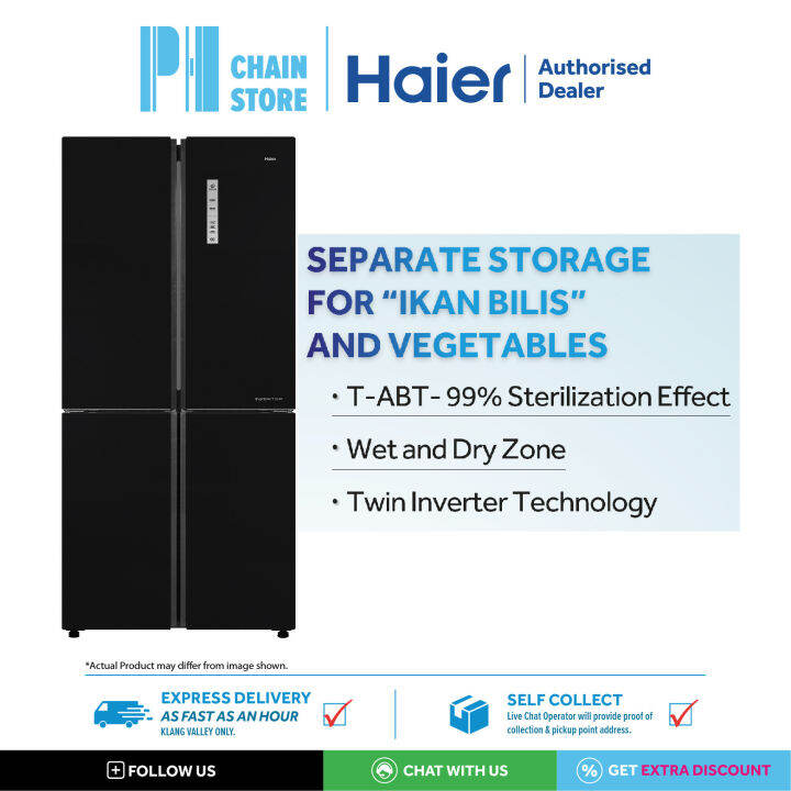 HAIER HRFIG525AM(GB) 560L 4DOOR INVERTER FRIDAY / REFRIGERATOR Lazada