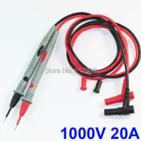 【Worth-Buy】 1คู่1000โวลต์20A ทดสอบตะกั่ว Probes สายเคเบิลที่มีปลายเข็มคม FC136สำหรับดิจิตอลมัลติมิเตอร์ SMD SMT ทดสอบ95เซนติเมตรความยาว