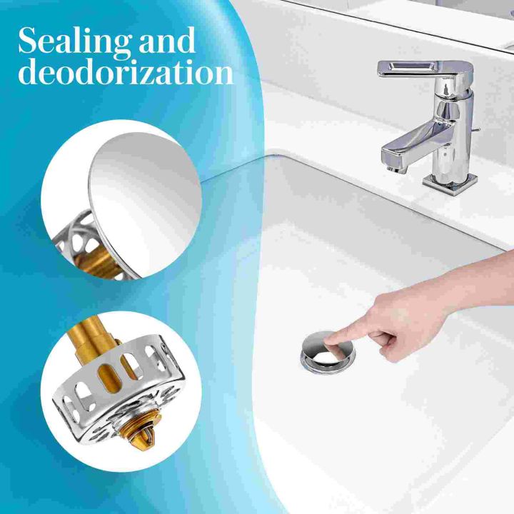 sink-tub-brass-bathroom-strainer-stopper-replacement-chrome-wash-basin-metal-plug