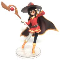 ตัวตุ่น PVC อะนิเมะ Megumin ของตกแต่งเดสก์ท็อปให้พรของพระเจ้าในโลกมหัศจรรย์นี้โมเดลของเล่นตุ๊กตาญี่ปุ่นแบบตั้งโชว์หุ่นแอคชั่น Megumin