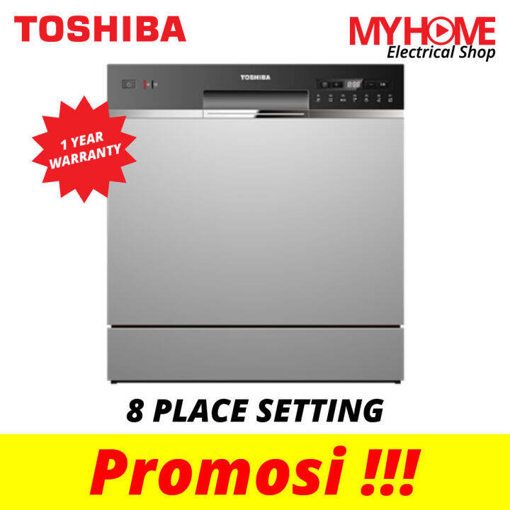 TOSHIBA (8 PLACE SETTING) COUNTER TOP DISHWASHER DW08T1(S)MY Lazada