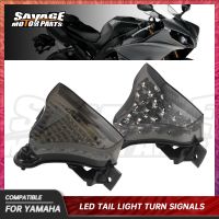 อุปกรณ์เสริมไฟเลี้ยวไฟท้าย LED สำหรับยามาฮ่า YZFR1 YZF R1 04-06 09-14อุปกรณ์เสริมรถจักรยานยนต์ YZF-R1ไฟเบรคไฟกระพริบท้ายรถแบบบูรณาการ