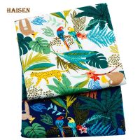 Jungle Animal Series Poplin Calico,Cotton Fabric,Printed Plain Cloth,For DIY Sewing Quilting Womans Kids Clothes DressMaterial