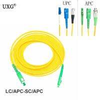 【ยืดหยุ่น】 APC-LC-FC-ST ถึง UPC-SC-LC-FCSC/APC-SC/APC-SM สายจัมเปอร์ไฟเบอร์ออปติก3มม. สายแพทช์ต่อขยายโหมดเดียว1M-40M