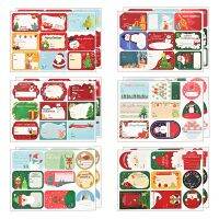 【CW】✺☒▥  108Pcs/12Sheets Name Tags Label Stickers Decoration XMAS