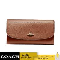 กระเป๋าสตางค์ COACH F16613 CHECKBOOK WALLET IN POLISHED PEBBLE LEATHER (IMEB0)