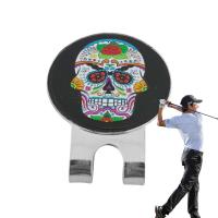 Golf Hat Clip Skull Golf Marker พร้อมคลิปหมวกแม่เหล็กอุปกรณ์กอล์ฟแบบพกพาสำหรับผู้ที่ชื่นชอบกอล์ฟสามเณรและ