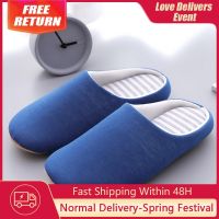 Men Women Slippers House Soft Home Cotton Slipper Winter Indoor Comfort Floor Shoes Men Silence Slides Bedroom Japanese Style