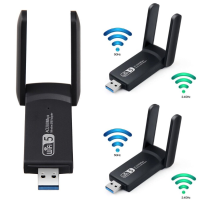 (5.0G-1200M)ตัวรับสัญญาณไวไฟ USB WIFI 5.0G + 2.4GHz Speed1200Mbps USB3.0 การ์ดเครือข่ายไร้สายแบบกิกะบิตแบบดูอัลแบนด์