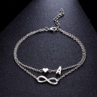 Yobest Vintage Anklet Female Letter Heart Bohemian cheville Boho Charm Jewelry Infinity Ankles Bracelets for Woman