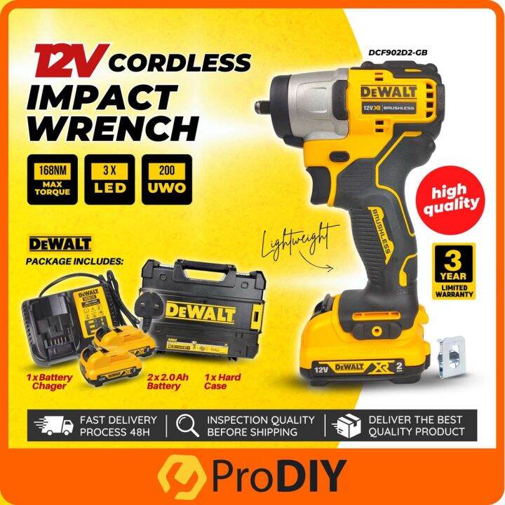 DEWALT DCF902D2GB 12V Cordless Impact Wrench ( 3/8" ) Brushless XR